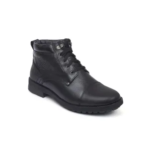 Fine-Grain Leather Lace-up High Ankle Boots 3051 for Men