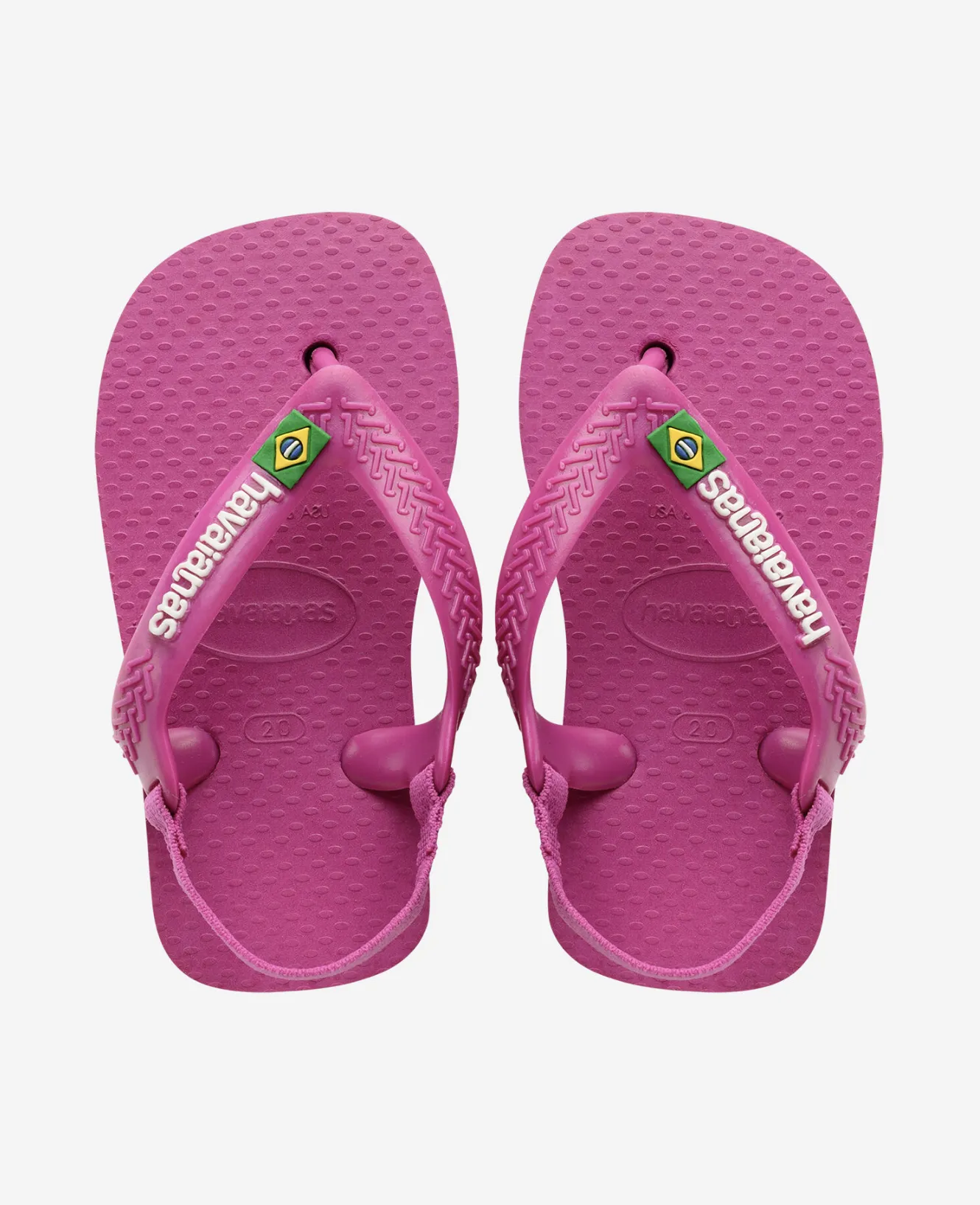 HAVAIANAS Baby Brazil Logo Jandals - Pink/Gum