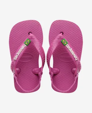 HAVAIANAS Baby Brazil Logo Jandals - Pink/Gum