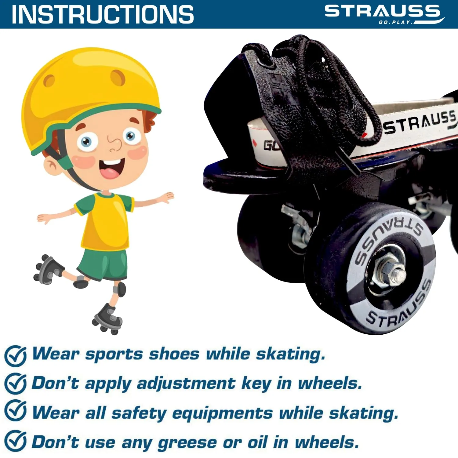 Tenacity Roller Skates: Adjustable Skating Shoes for Kids | Indoor & Outdoor | Black | For Ages 6-8