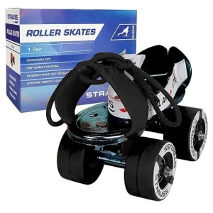 Tenacity Roller Skates: Adjustable Skating Shoes for Kids | Indoor & Outdoor | Black | For Ages 6-8
